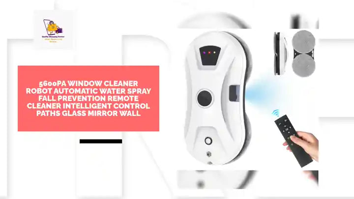 5600PA Window Cleaner Robot Automatic Water Spray Fall Prevention Remote Cleaner Intelligent Control Paths Glass Mirror Wall by@Outfy