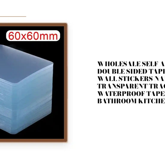 Wholesale Self Adhesive Double Sided Tape Square Wall Stickers Nano Transparent Traceless Waterproof Tapes for Bathroom Kitchen by@Outfy