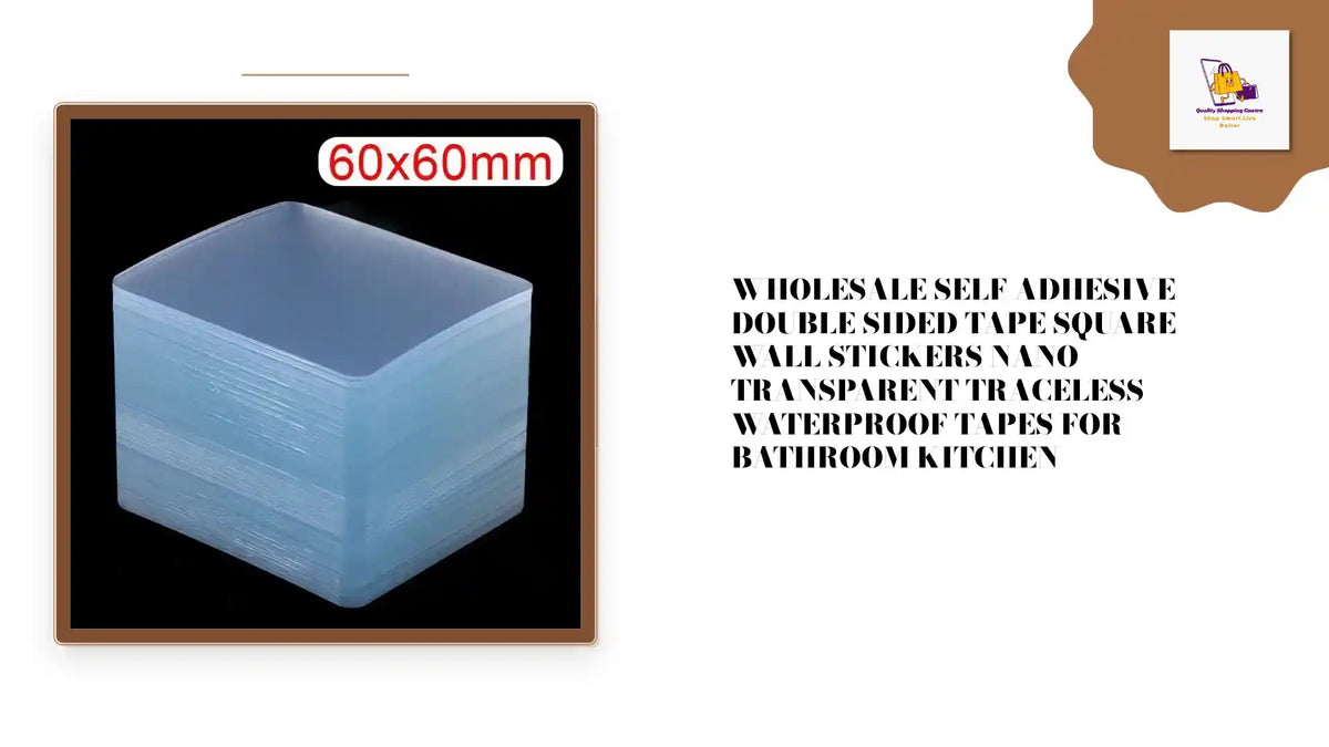Wholesale Self Adhesive Double Sided Tape Square Wall Stickers Nano Transparent Traceless Waterproof Tapes for Bathroom Kitchen by@Outfy