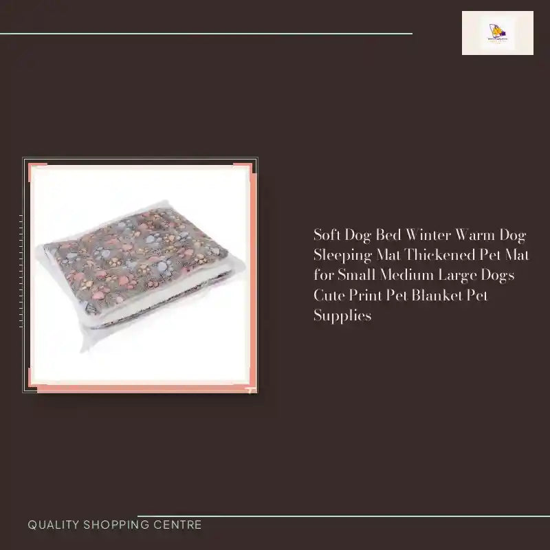 Soft Dog Bed Winter Warm Dog Sleeping Mat Thickened Pet Mat for Small Medium Large Dogs Cute Print Pet Blanket Pet Supplies by@Outfy