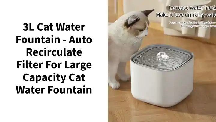 3L Cat Water Fountain - Auto Recirculate Filter for Large Capacity Cat Water Fountain by@Outfy