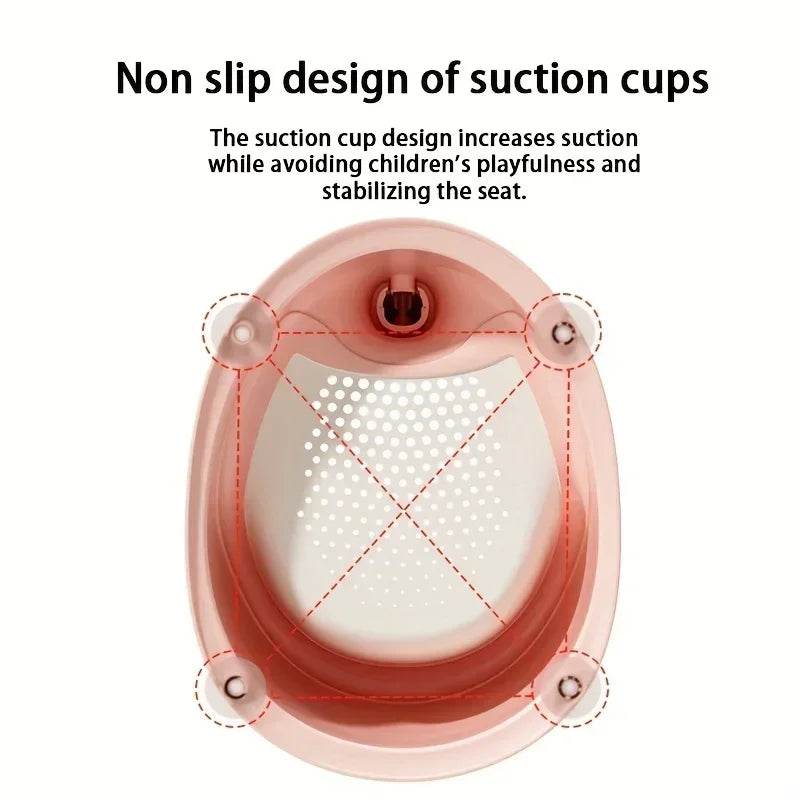 Real-time Temperature Silicone Baby Take A Bath Bathtub Non-Slip Foot Bath Bucket Folding Bathroom with Temperature Sensing - Quality Shopping Centre