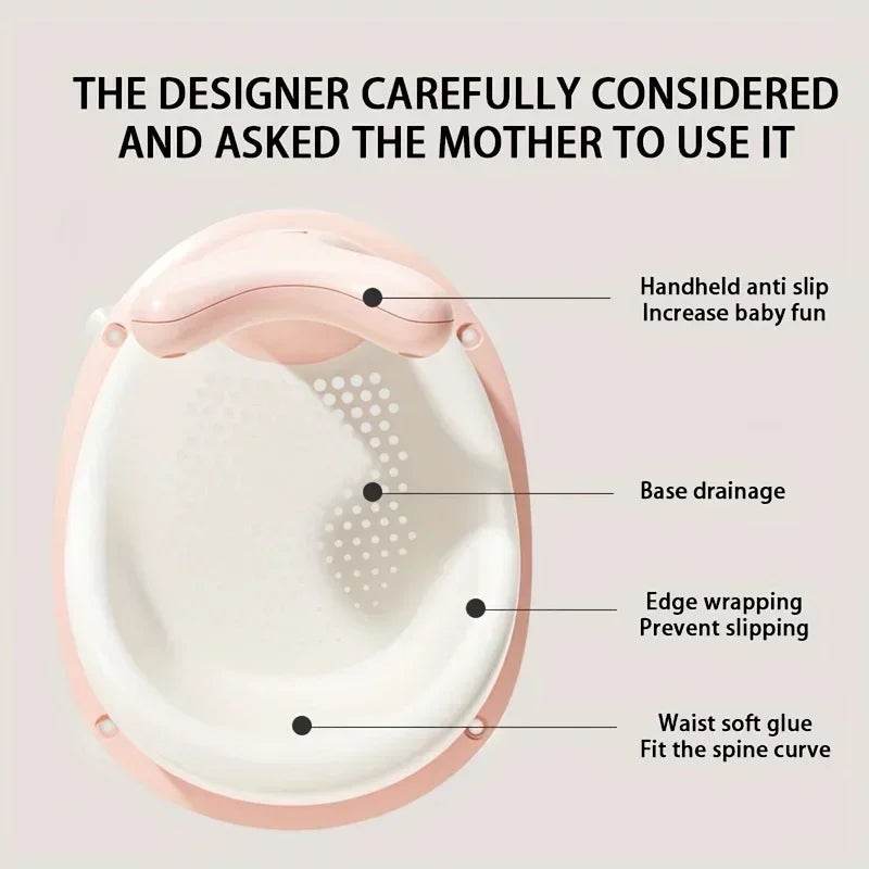 Real-time Temperature Silicone Baby Take A Bath Bathtub Non-Slip Foot Bath Bucket Folding Bathroom with Temperature Sensing - Quality Shopping Centre