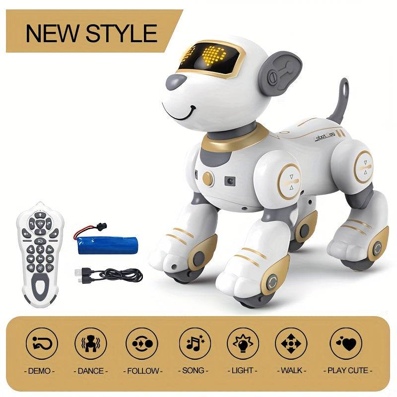 Remote Control Toys: RC Robot, Infrared Remote Control Electronic Dog, Follow, Singing and Dancing, Ideal Gift for Family or Friends' Birthdays Christmas Halloween. - Quality Shopping Centre
