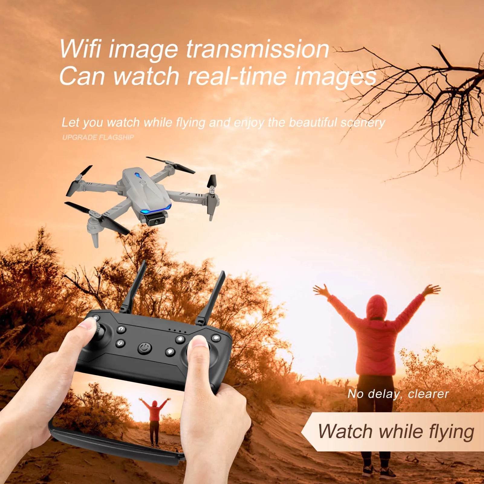 S89 RC Drone with Camera 4K Wifi FPV Drone Mini Folding Quadcopter Toy for Kids with Gravity Sensor Control Gesture Photo Video - Quality Shopping Centre