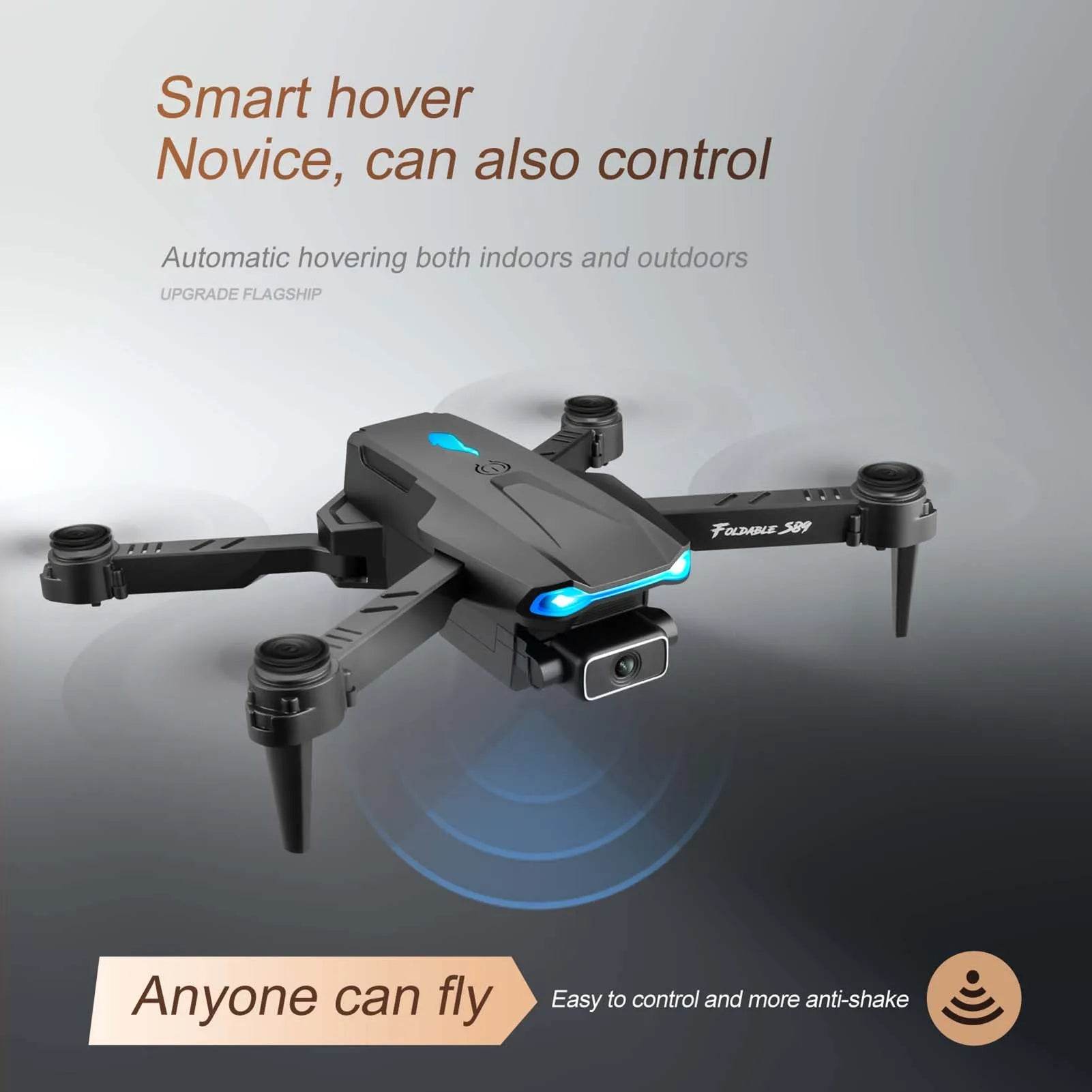 S89 RC Drone with Camera 4K Wifi FPV Drone Mini Folding Quadcopter Toy for Kids with Gravity Sensor Control Gesture Photo Video - Quality Shopping Centre