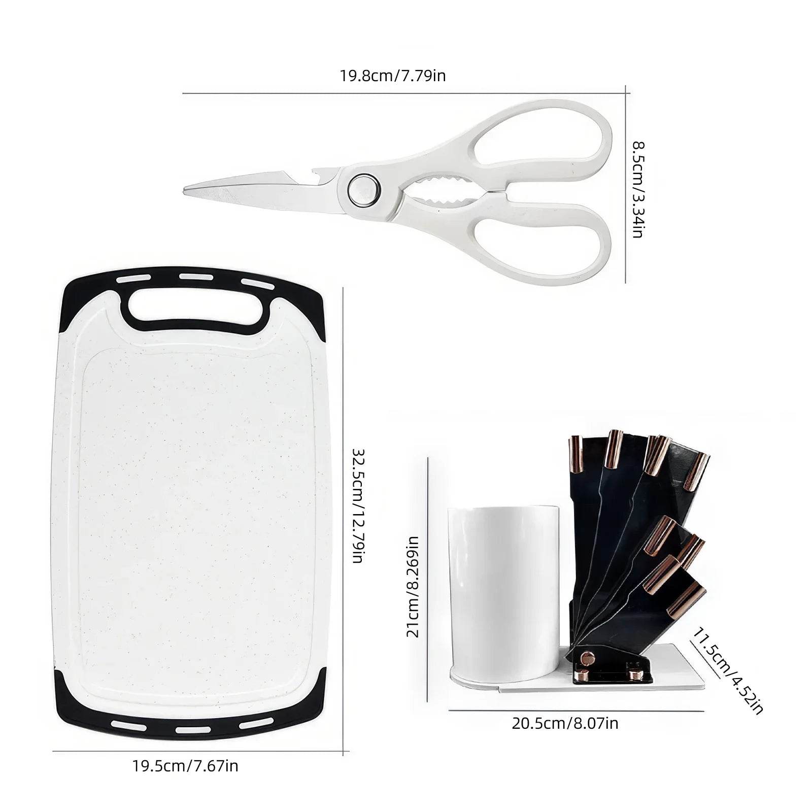 Silicone Cooking Utensils Set Turner Spatula Spoon Brush Whisk Knife Scissors Kitchen Utensil Gadgets Tools Set with Holder - Quality Shopping Centre