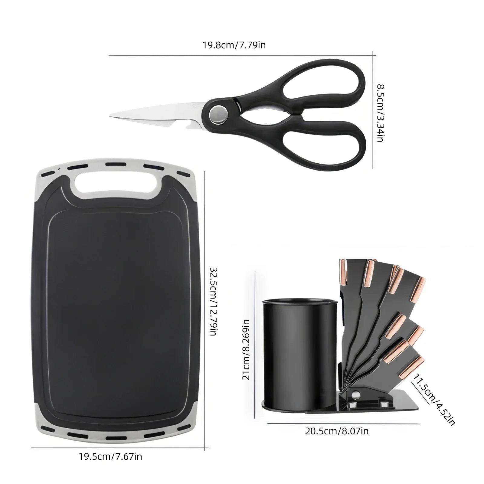 Silicone Cooking Utensils Set Turner Spatula Spoon Brush Whisk Knife Scissors Kitchen Utensil Gadgets Tools Set with Holder - Quality Shopping Centre