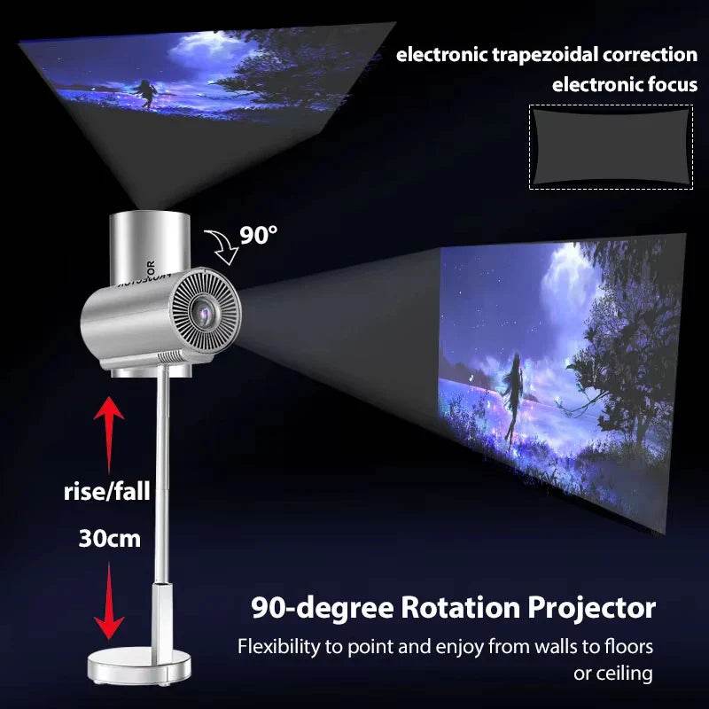 TS3 X5 Mini Native 1080P HD 4K Video Projector Android WiFi Bluetooth 3D Surround Sound Portable Outdoor Office Home Theater - Quality Shopping Centre