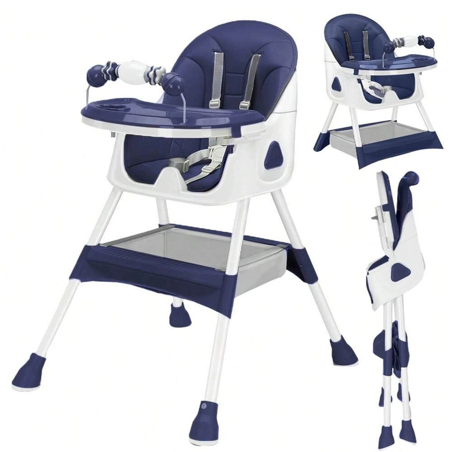 UBRAVOO Foldable Baby High Chair 6 Months Plus, with Large Antislip Pad & ToyRack, Easy to Clean Feeding , E500 - Quality Shopping Centre