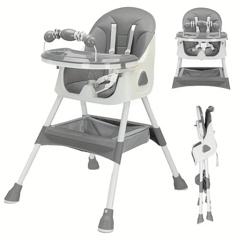 UBRAVOO Foldable Baby High Chair 6 Months Plus, with Large Antislip Pad & ToyRack, Easy to Clean Feeding , E500 - Quality Shopping Centre