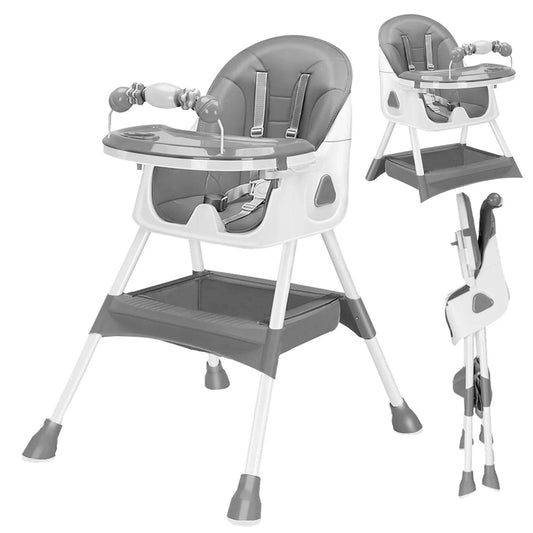 UBRAVOO Foldable Baby High Chair 6 Months Plus, with Large Antislip Pad & ToyRack, Easy to Clean Feeding , E500 - Quality Shopping Centre