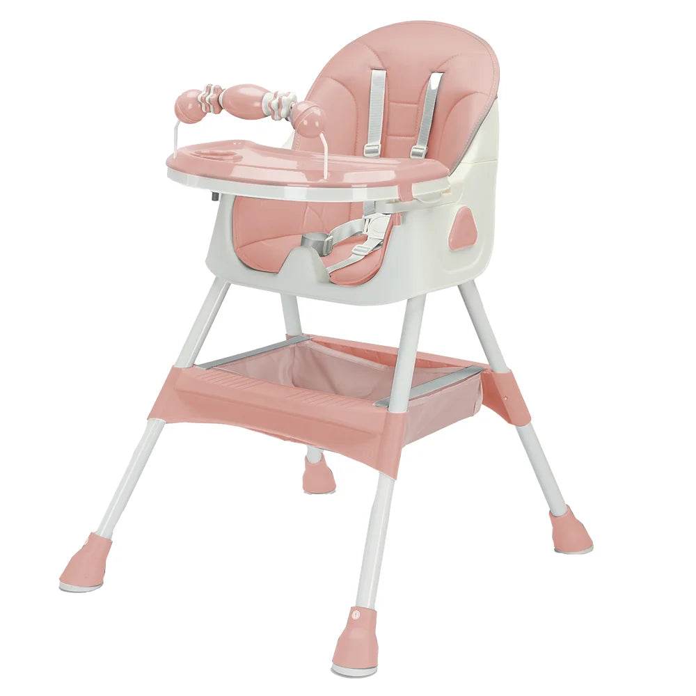 UBRAVOO Foldable Baby High Chair 6 Months Plus, with Large Antislip Pad & ToyRack, Easy to Clean Feeding , E500 - Quality Shopping Centre