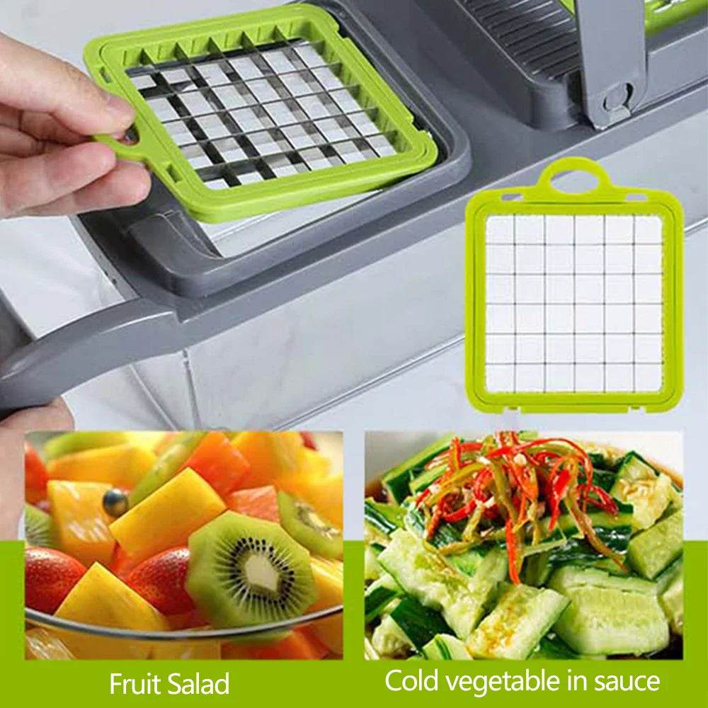 Vegetable Cutter Multifunctional Slicer Fruit Potato Peeler Carrot Grater Kitchen accessories basket vegetable slicer - Quality Shopping Centre