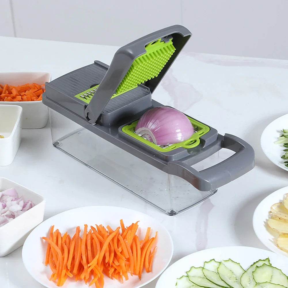 Vegetable Cutter Multifunctional Slicer Fruit Potato Peeler Carrot Grater Kitchen accessories basket vegetable slicer - Quality Shopping Centre