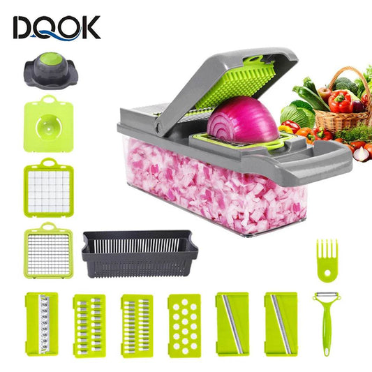 Vegetable Cutter Multifunctional Slicer Fruit Potato Peeler Carrot Grater Kitchen accessories basket vegetable slicer - Quality Shopping Centre