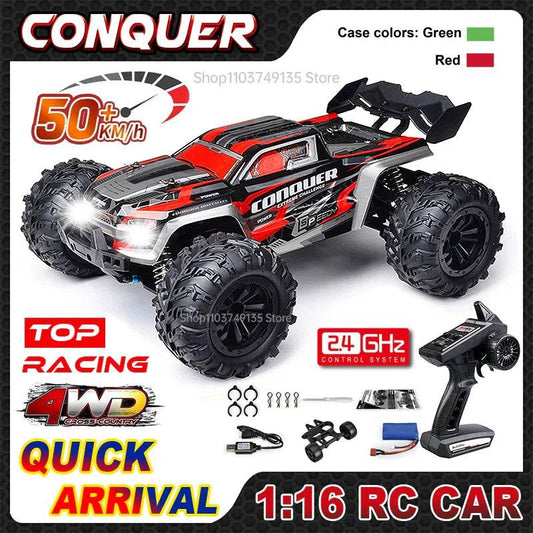 WLtoys 1:16 Scale Large RC Car 50km/h High Speed 4WD Children Toy for Boys Remote Control Car 2.4G Off Road Monster Truck RC Toy - Quality Shopping Centre