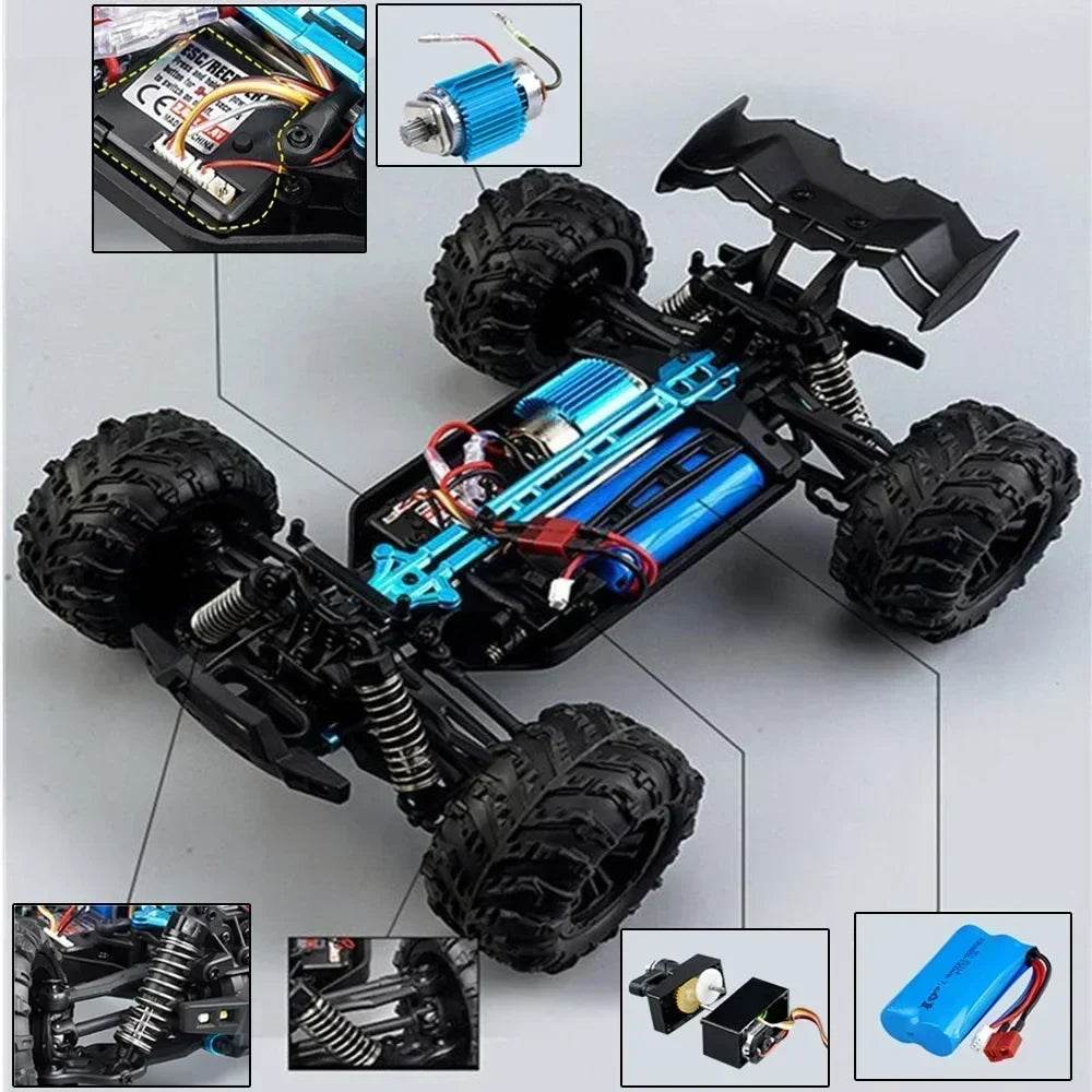 WLtoys 1:16 Scale Large RC Car 50km/h High Speed 4WD Children Toy for Boys Remote Control Car 2.4G Off Road Monster Truck RC Toy - Quality Shopping Centre