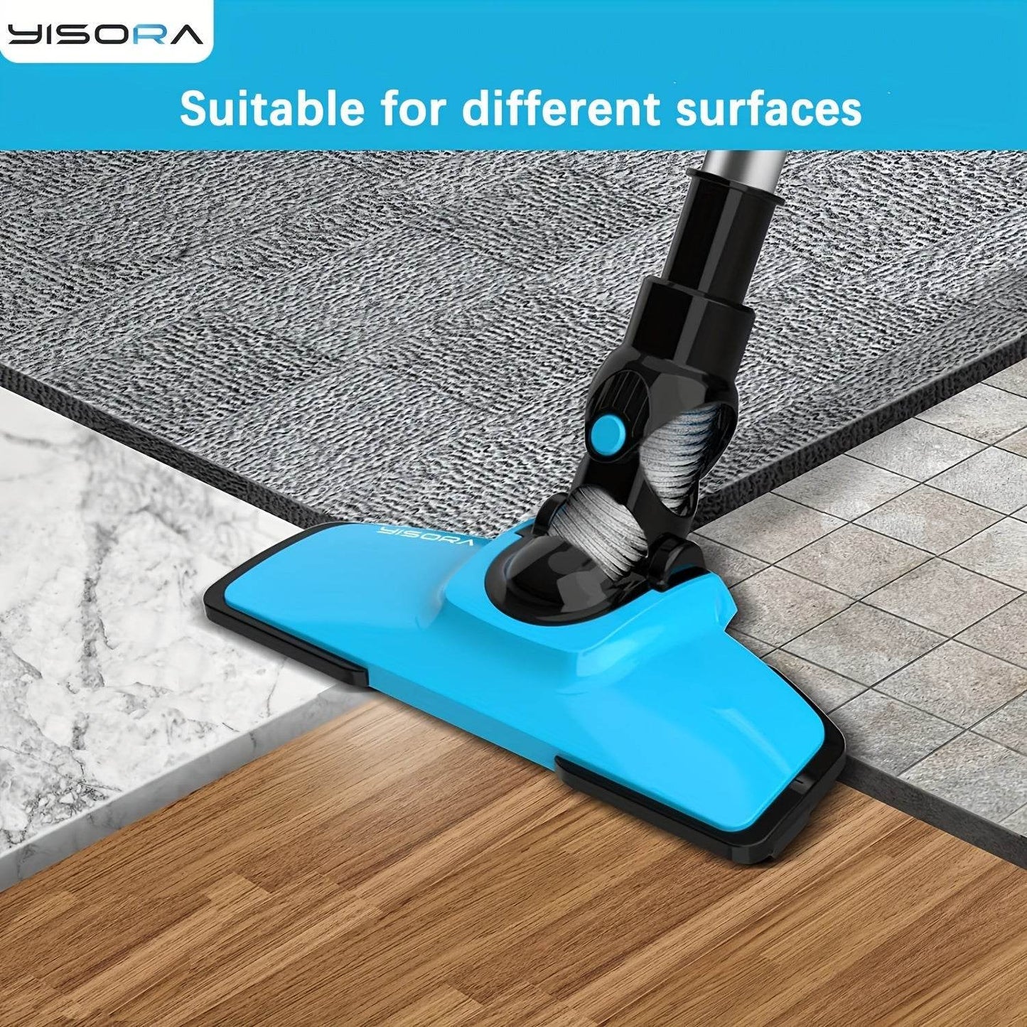 YISORA N3 Cordless Vacuum Cleaner, 6-in-1 Lightweight Stick Vacuum With 2200 MAh Battery, Powerful Rechargeable Vacuum Cleaner, 40 Mins Max Runtime, Perfect For Hardwood Floor Carpet Pet Hair Home - Quality Shopping Centre