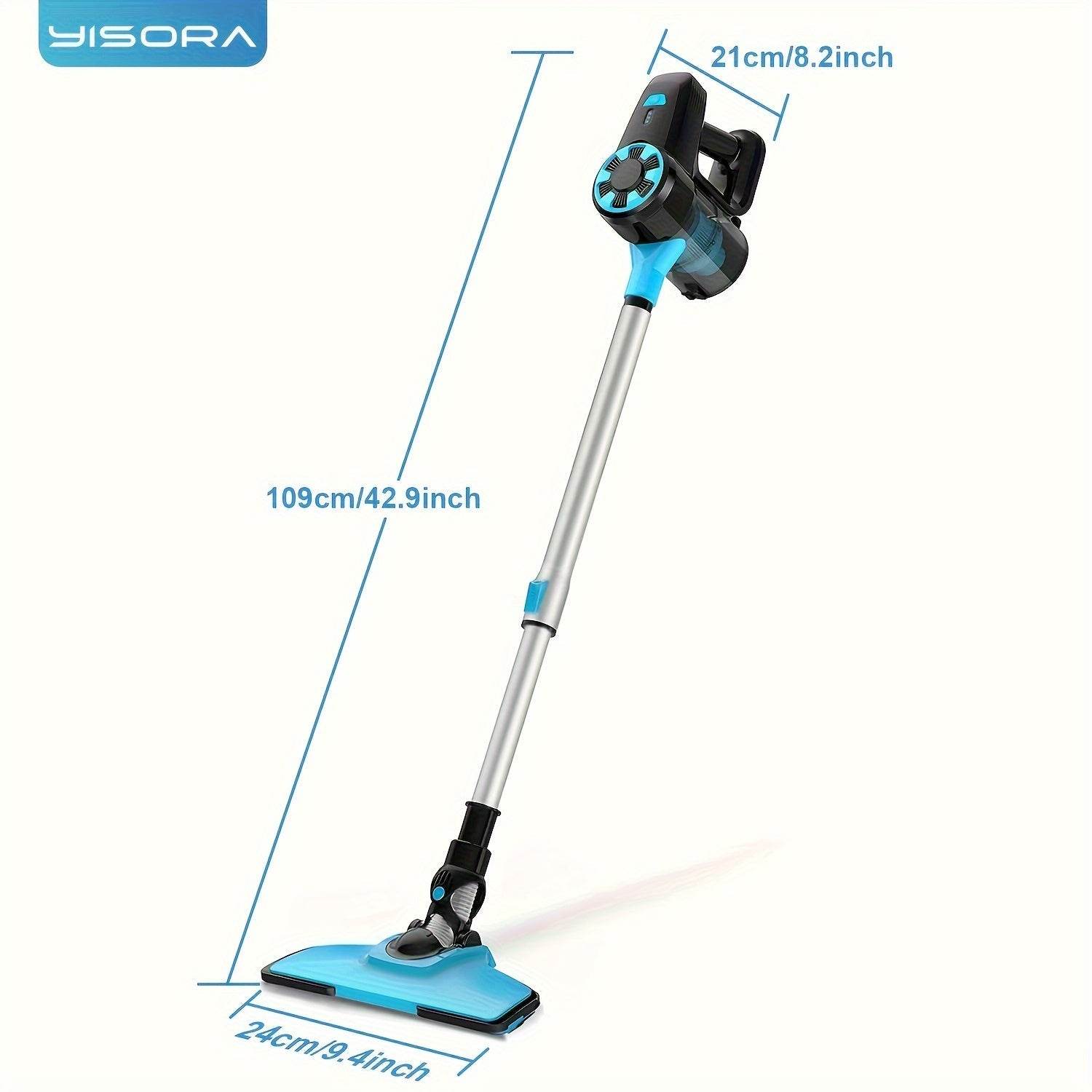YISORA N3 Cordless Vacuum Cleaner, 6-in-1 Lightweight Stick Vacuum With 2200 MAh Battery, Powerful Rechargeable Vacuum Cleaner, 40 Mins Max Runtime, Perfect For Hardwood Floor Carpet Pet Hair Home - Quality Shopping Centre