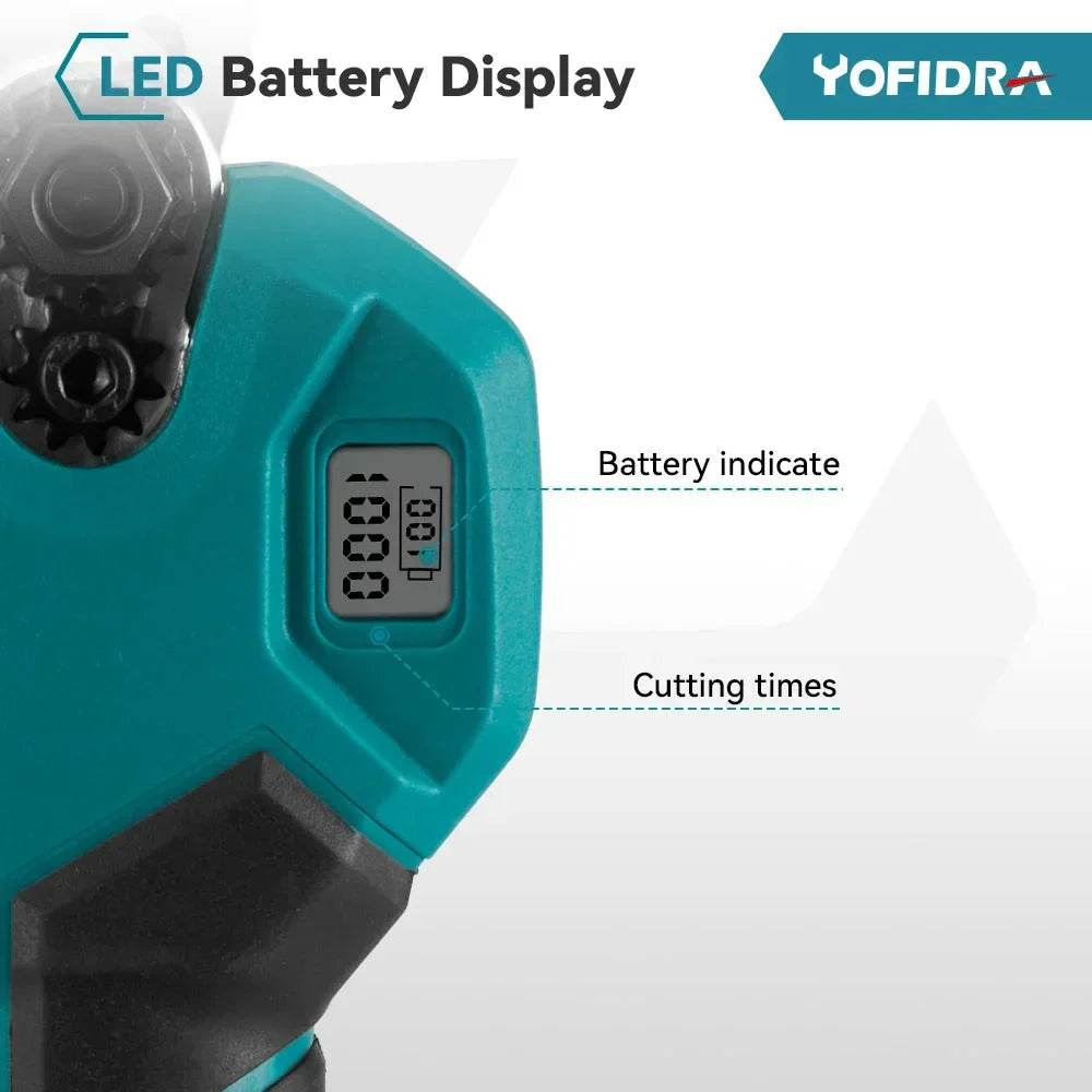 Yofidra 30mm Brushless Electric Pruner Shear 2 Gears Cordless Fruit Tree Bonsai Pruning Electric Scissors For Makita 18V Battery - Quality Shopping Centre