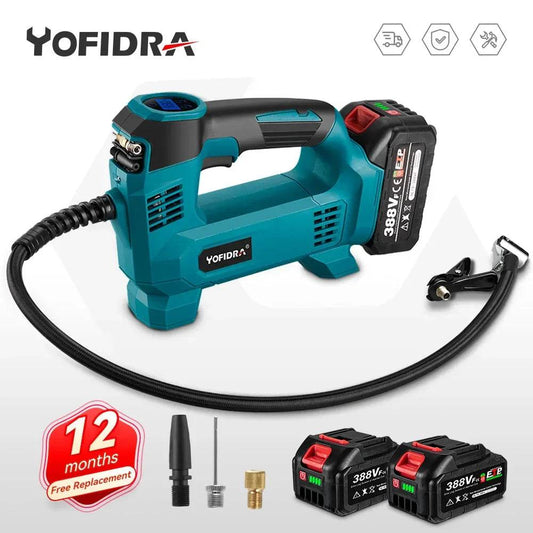 Yofidra 830Kpa Inflatable Pump High Pressure Digital Air Compressor Car Electric Air Pump Pneumatics For Makita 18V Battery - Quality Shopping Centre